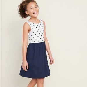 Old Navy fit & flare polka dot tank dress